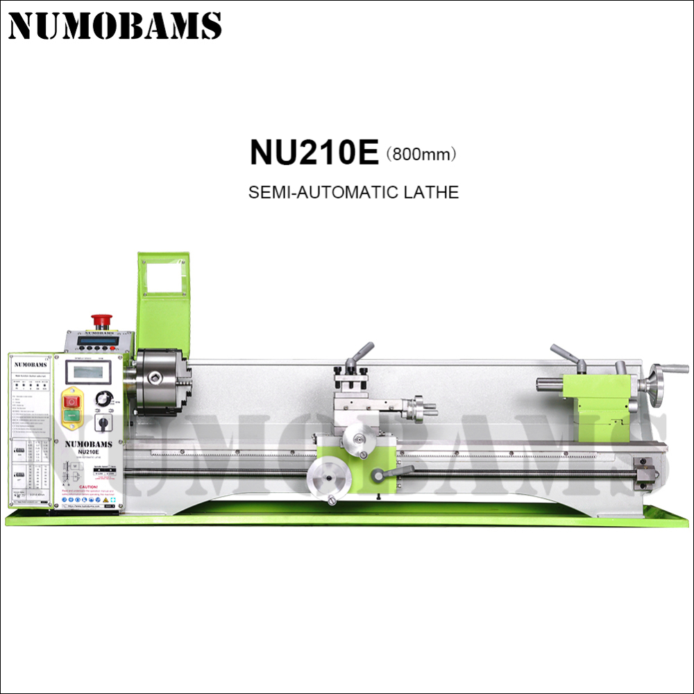 Numobams NU210E-800 1100W Auto Left&Right Threading Making Mini CNC Metal Lathe Machine