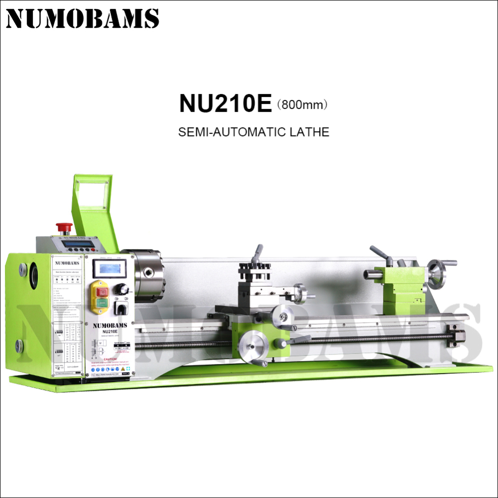 Numobams NU210E-800 1100W Auto Left&Right Threading Making Mini CNC Metal Lathe Machine