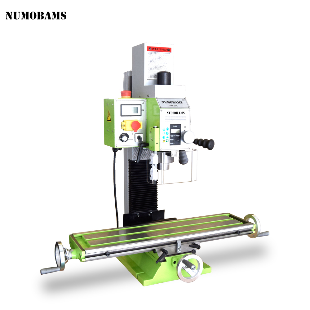 NUMOBAMS Super VM25L Plus 1100W Brushless Motor with Auto Feeder + Foot Switch High Quality Milling Machine