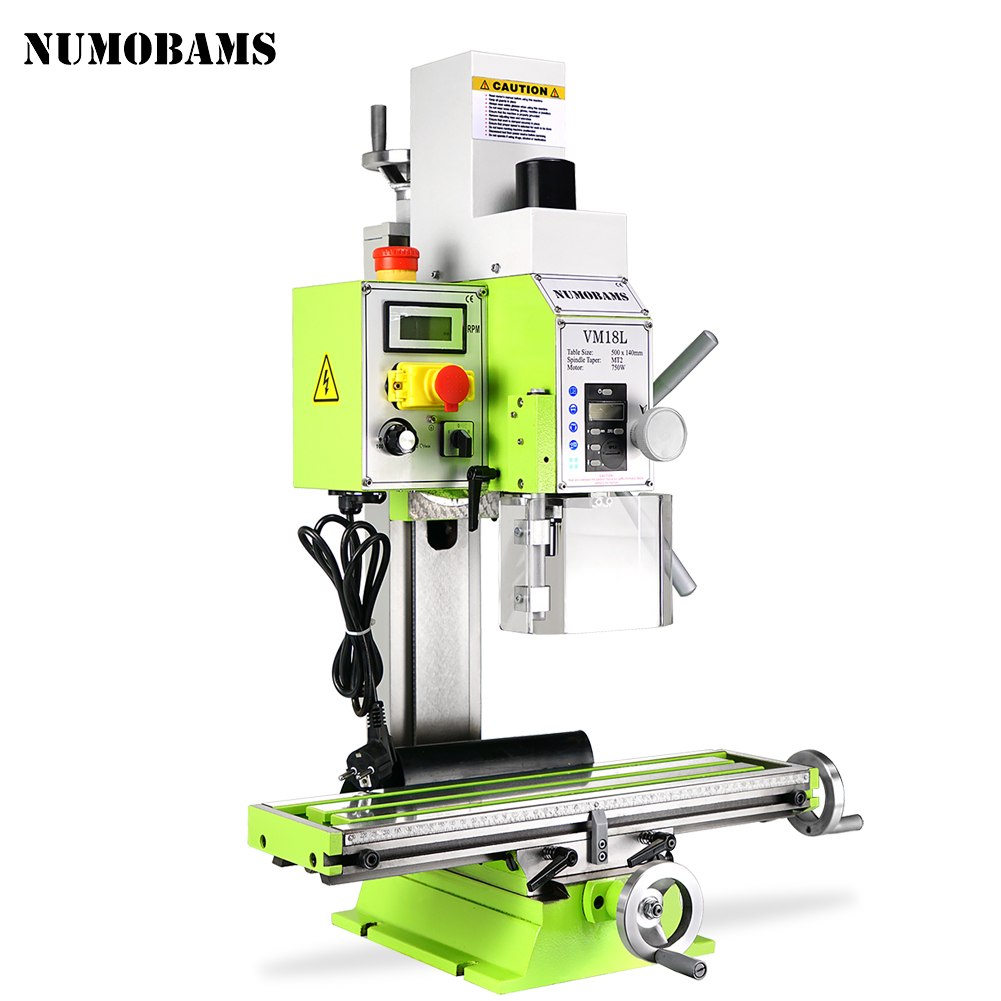 NUMOBAMS VM18L 750W Brushless Motor DIY Metal Drilling and Milling Machine