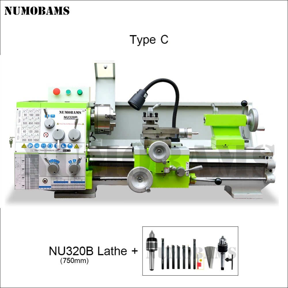 NUMOBAMS NU320B MT5 Spindle 750W Motor Metal Lathe Machine