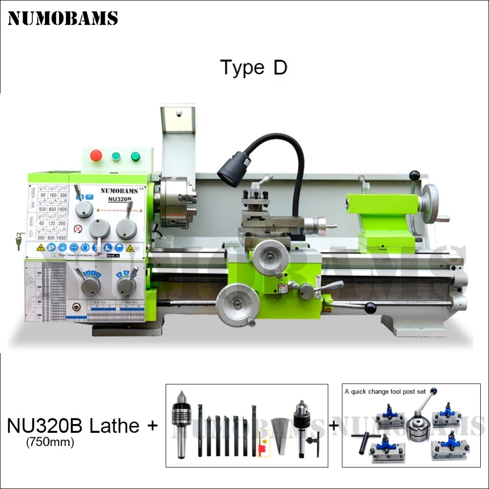 NUMOBAMS NU320B MT5 Spindle 750W Motor Metal Lathe Machine