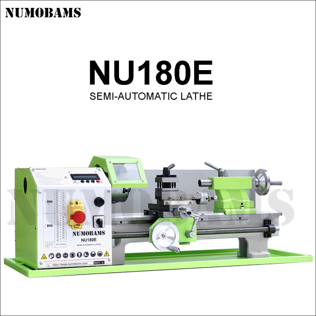 NUMOBAMS NU180E 180*350mm Capacity 32mm Spindle Hole 750W Brushless Motor Mini Metal Lathe Machine