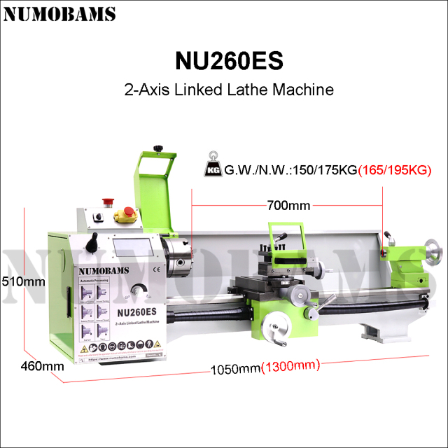 NUMOBAMS NU260ES 2-Axis CNC Linked Metal Lathe Machine