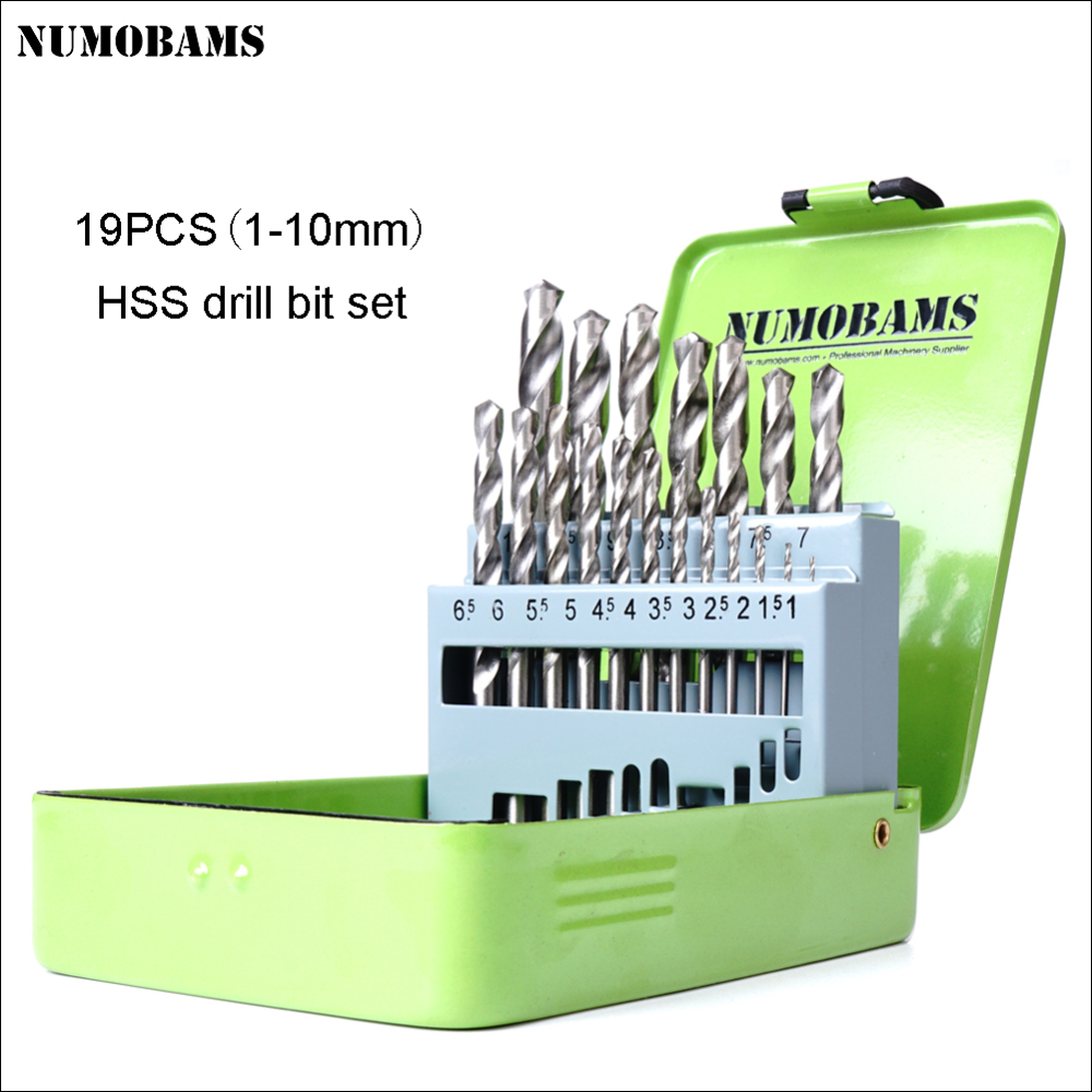 NUMOBAMS Free Shipping HSS Drill Bit Set for Milling&Drilling machine Use
