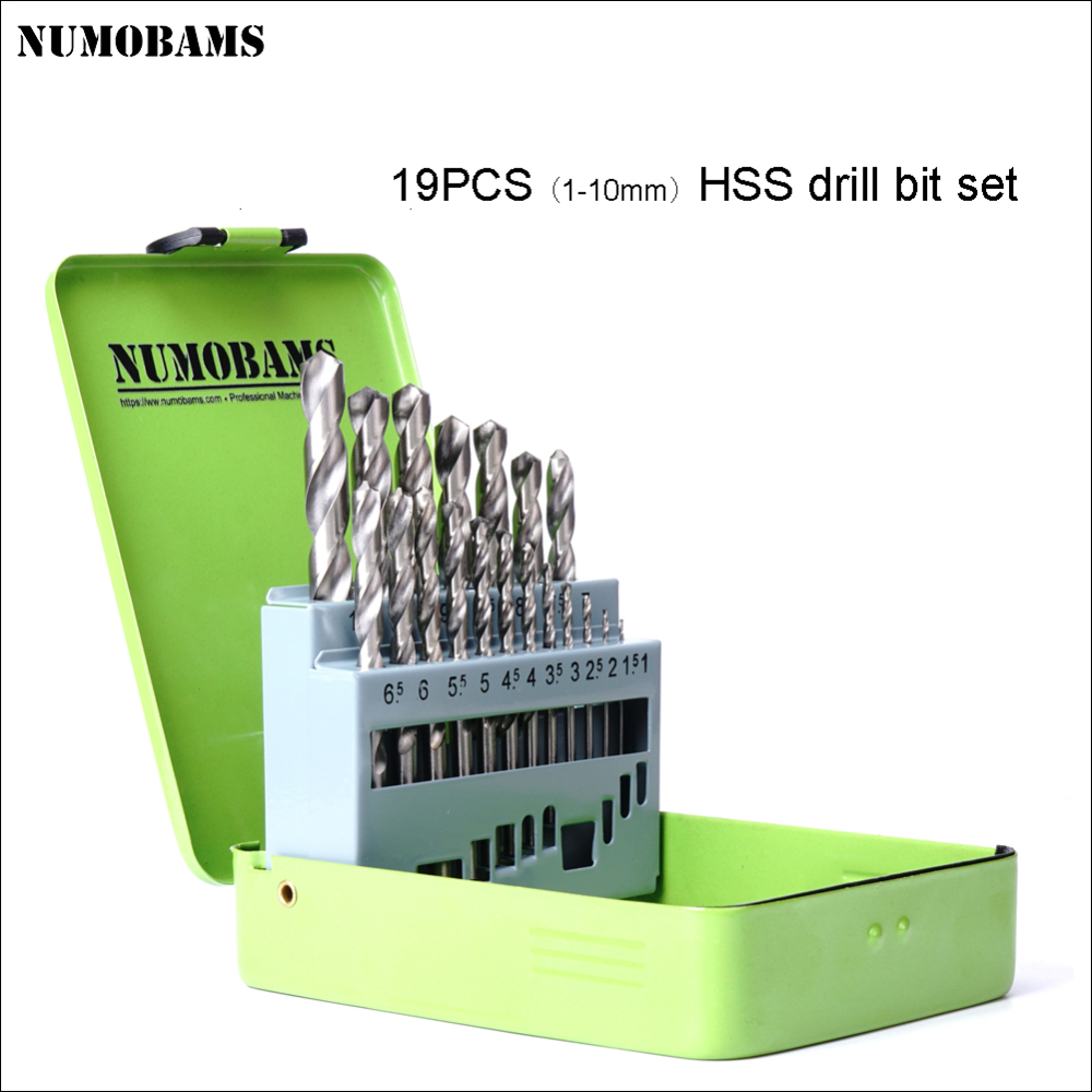 NUMOBAMS Free Shipping HSS Drill Bit Set for Milling&Drilling machine Use