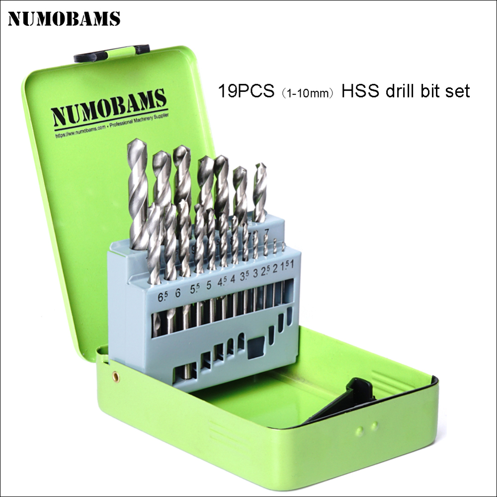 NUMOBAMS Free Shipping HSS Drill Bit Set for Milling&Drilling machine Use