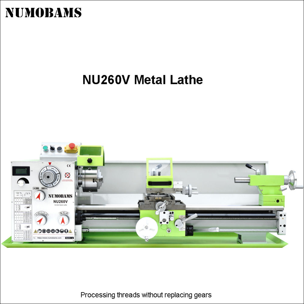 NUMOBAMS NU260V-700 Compact Metal Lathe – Benchtop Lathe for Workshop & Education