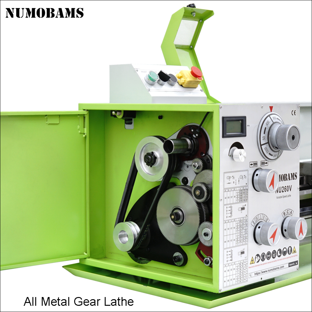 NUMOBAMS NU260V-700 Compact Metal Lathe – Benchtop Lathe for Workshop & Education