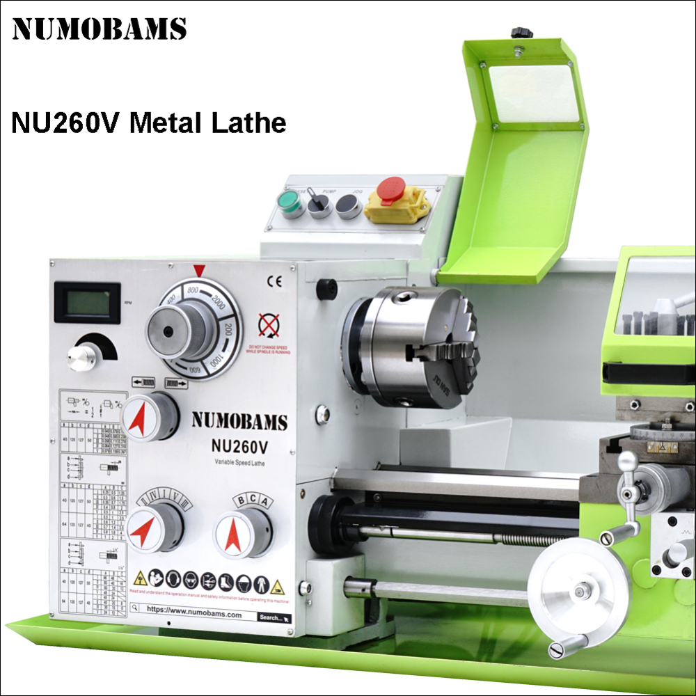 NUMOBAMS NU260V-700 Compact Metal Lathe – Benchtop Lathe for Workshop & Education