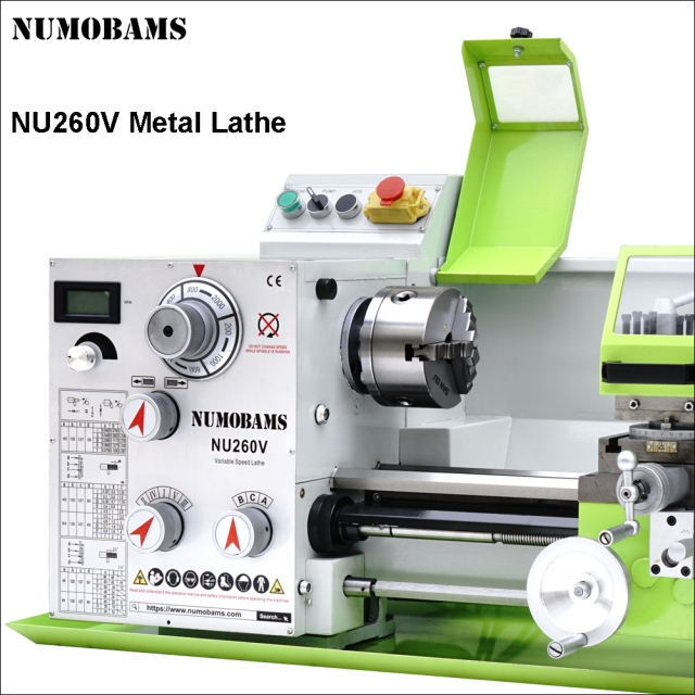 NUMOBAMS NU260V-700 Compact Metal Lathe – Benchtop Lathe for Workshop & Education