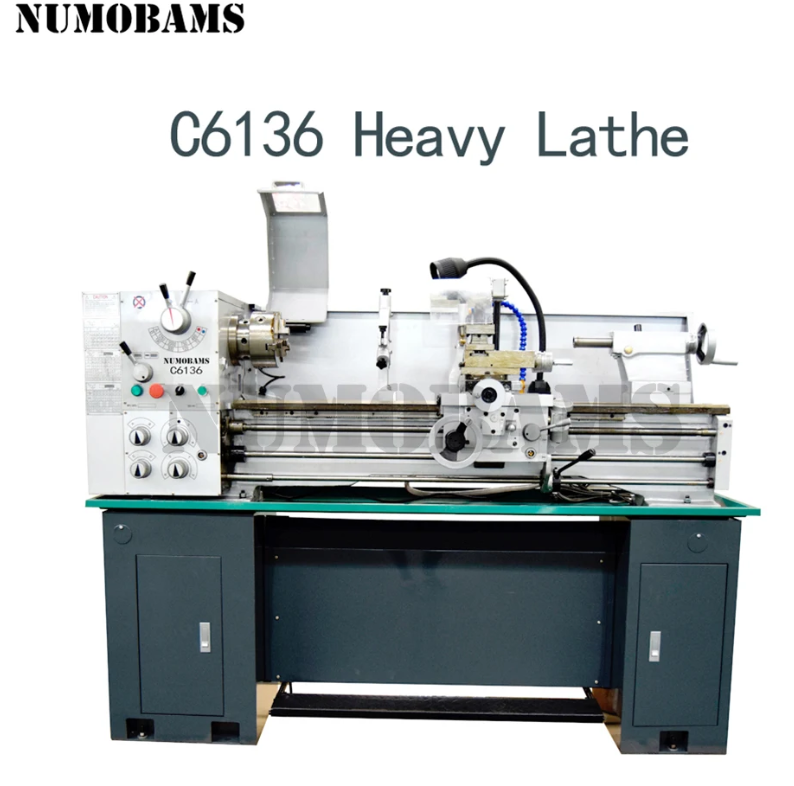 NUMOBAMS C6136 355*1000mm 1.5KW(2HP) with 160mm Chuck Industrial Metal Lathe Machine