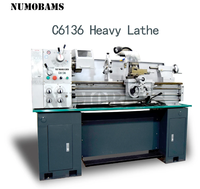 NUMOBAMS C6136 355*1000mm 1.5KW(2HP) with 160mm Chuck Industrial Metal Lathe Machine
