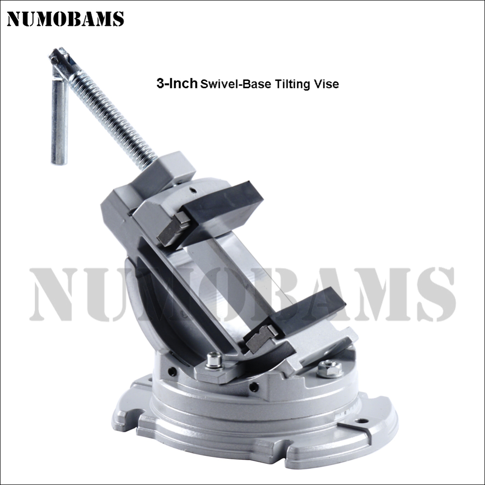 NUMOBAMS 3-Inch Swivel-Base Tilting Vise for Precision Mini Bench Drill Use