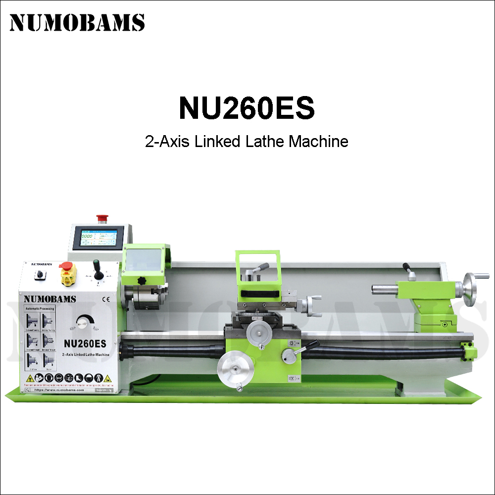 NUMOBAMS NU260ES 2-Axis Linked Semi-Auto Metal Lathe Machine