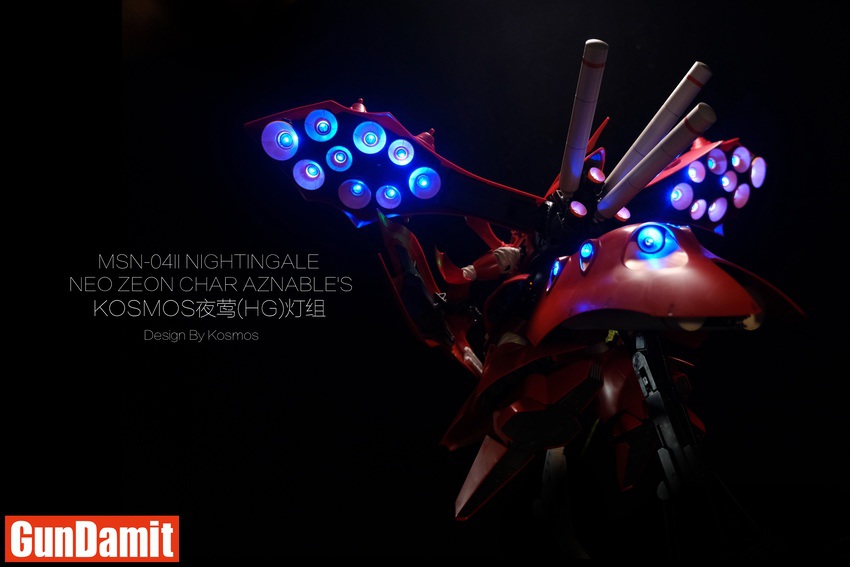 Kosmos LED Units for 1/144 HG Nightingale MSN-04II | GunDamit.com