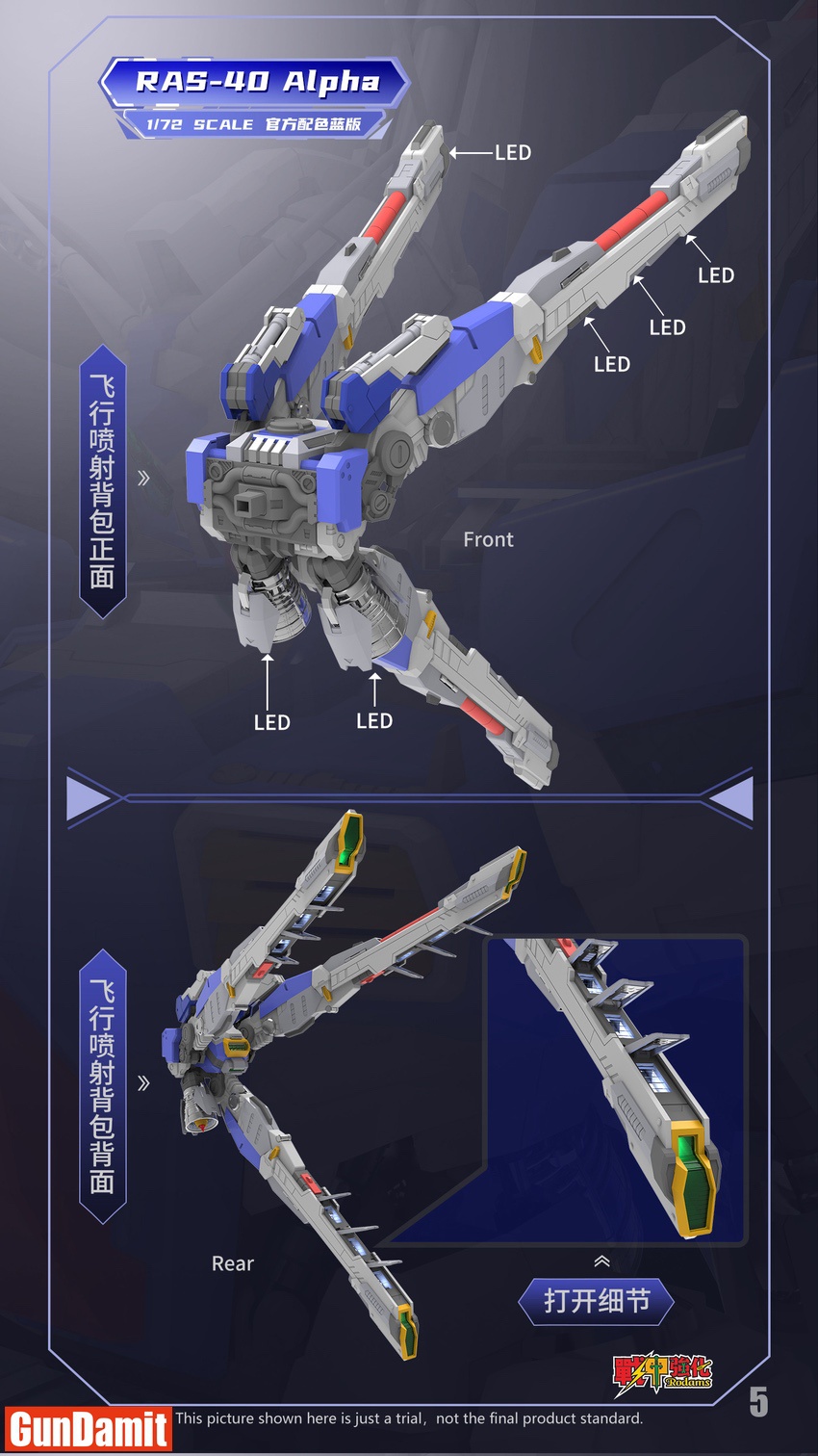 Rodams 1/72 RAS-40 Alpha Boxer RX-78 GP03S Gundam Model Kit Original  Version - GunDamit Store