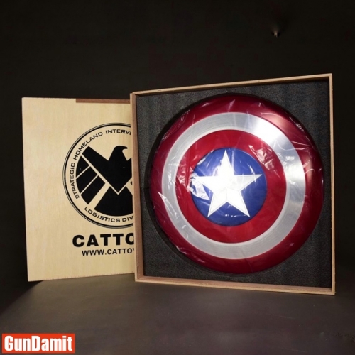 キャプテンアメリカ　シールド　盾　cattoys 金属 安心の国内発送 cattoys キャプテンアメリカ シールド