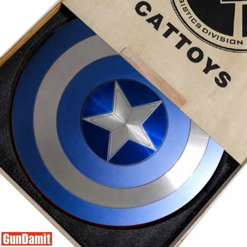 [Metal Made] Cattoys 1/1 Captain America Shield Winter Soldier Version w/  Wooden Box