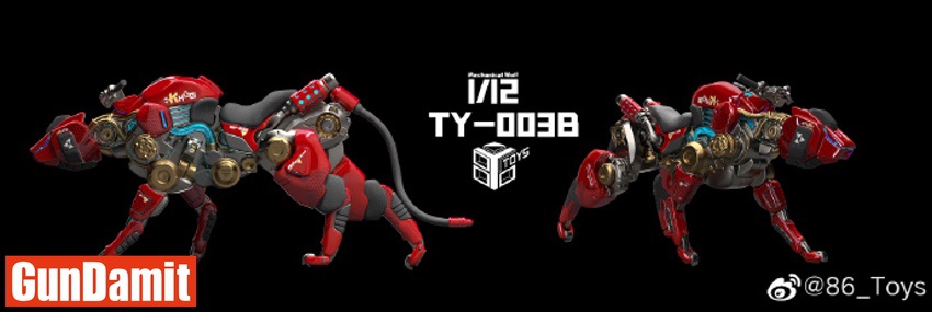 86Toys 1/12 TY-003B Mechanical Wolf Red Version - GunDamit Store