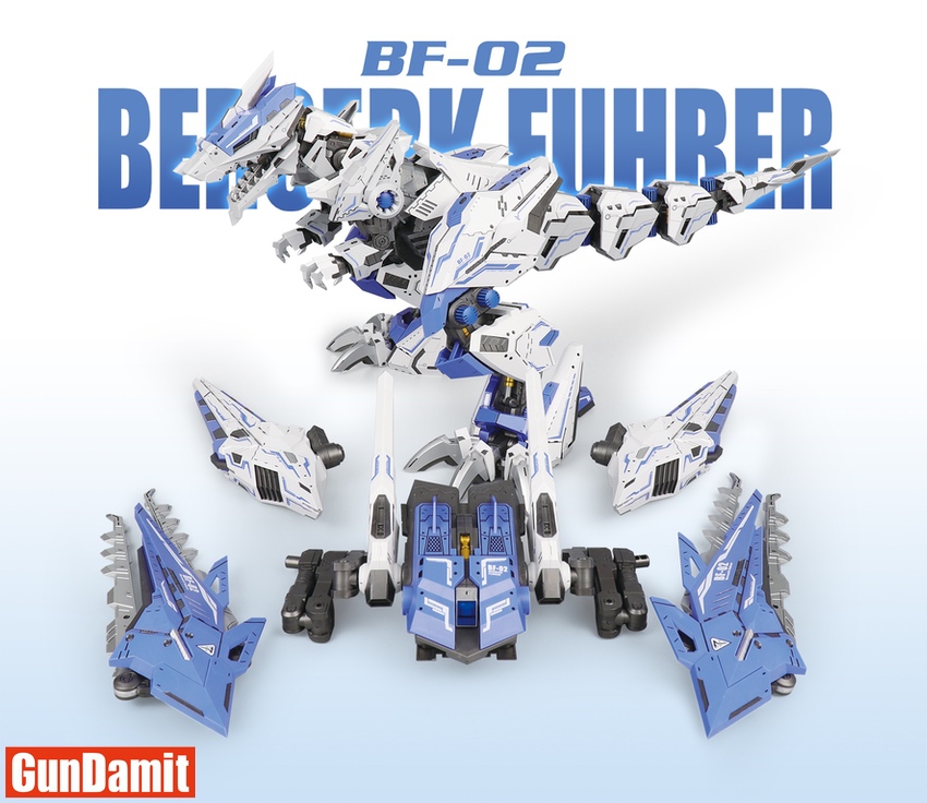 ZA Model 1/72 BF-02 Berserk Fuhrer Model Kit White Blue Version - GunDamit  Store