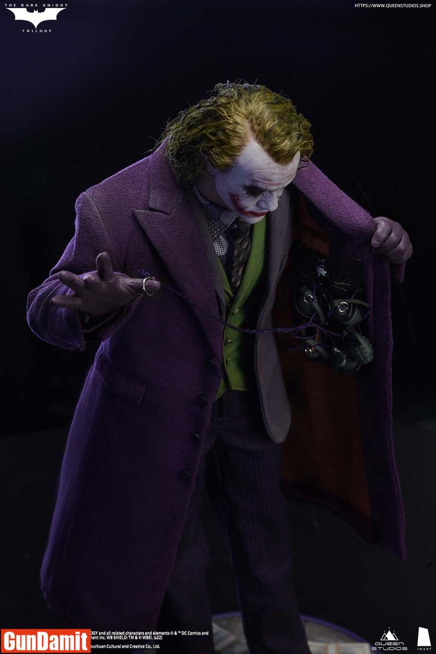 Figurine Inart Joker Dark Knight 1/6 Deluxe Cheveux Racinés Neuve