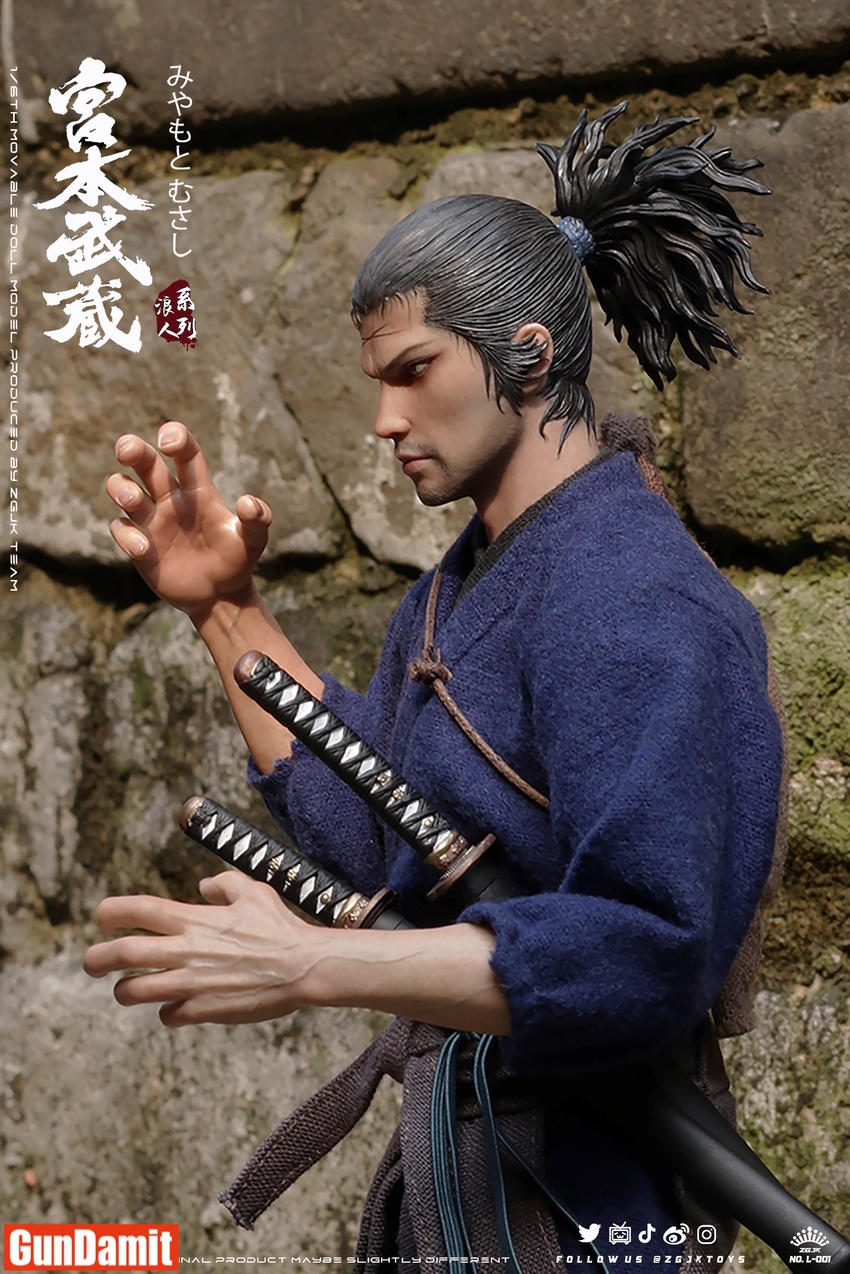 VAGABOND　MillionFish GRIP ZGJK Toys 1/6 L-001 Ronin Series Vagabond Miyamoto Musashi