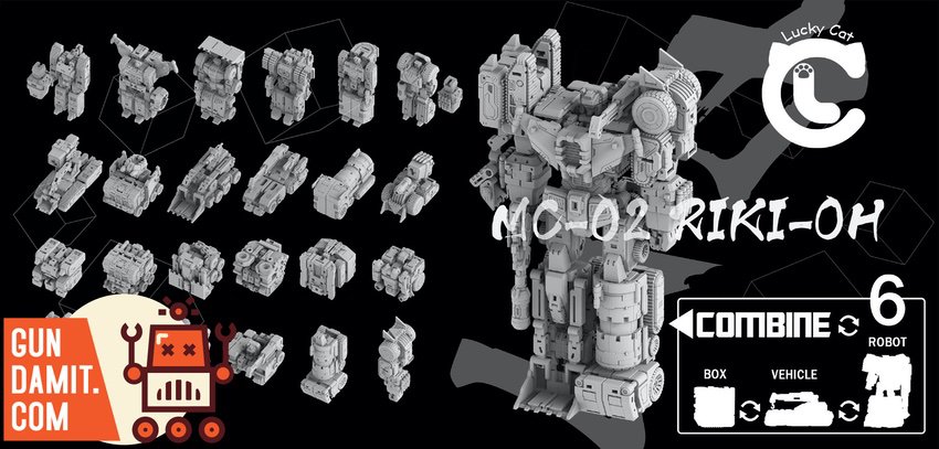 Lucky Cat Micro Cosmos MC-02 Riki-Oh Devastator Set B - GunDamit Store