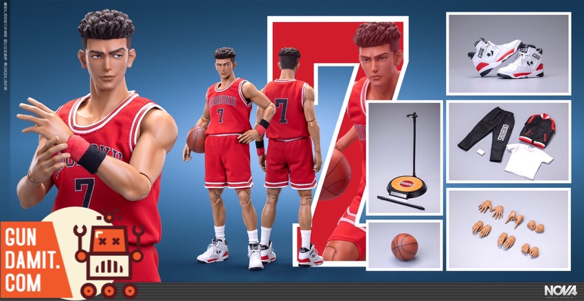Maillot Wembanyama Enfant Ensemble - Équipe SHOHOKU, Ryota Miyagi N°7, Haut Et Short Maillot Basketball Slam Dunk