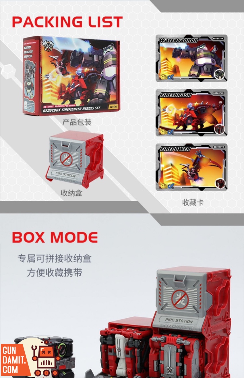 52Toys BeastBox Firefighter Heroes Set of 3 - GunDamit Store