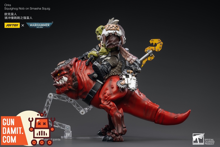 JoyToy Source 1/18 Warhammer 40K Orks Squighog Nob on Smasha Squig