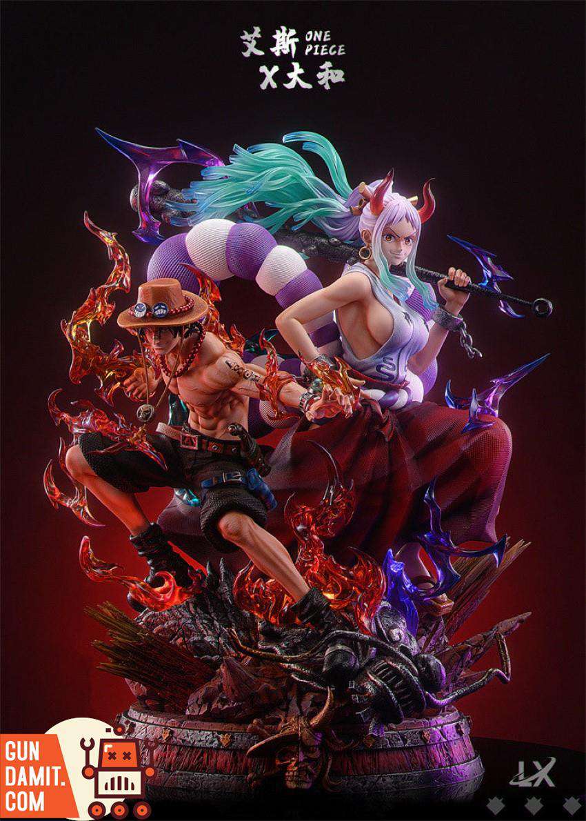 LX-Studios 1/5 Scale One Piece Yamato & Ace Statue w/ LED
