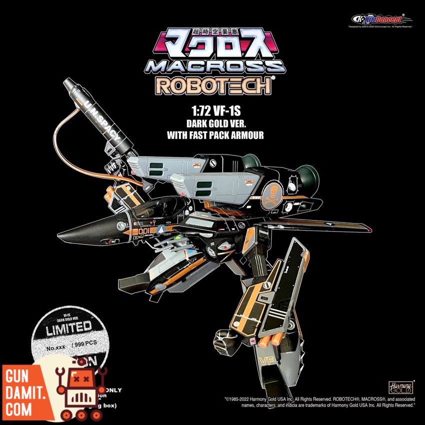 KitzConcept 1/72 Macross VF-1S Dark Gold w/ Fast Pack Armor