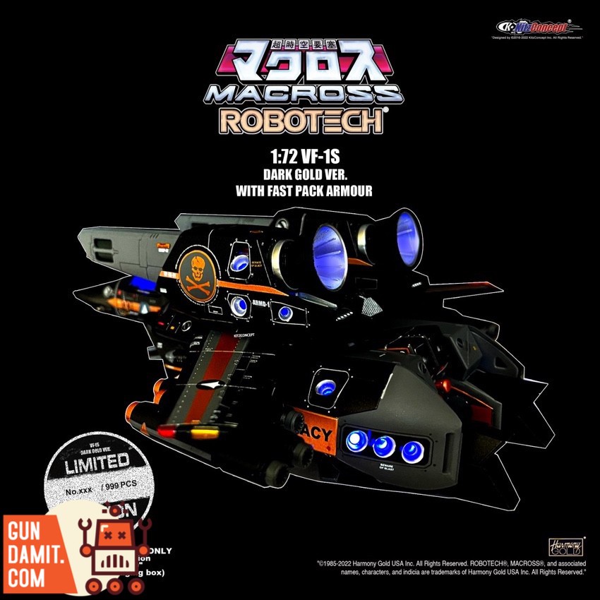 KitzConcept 1/72 Macross VF-1S Dark Gold w/ Fast Pack Armor