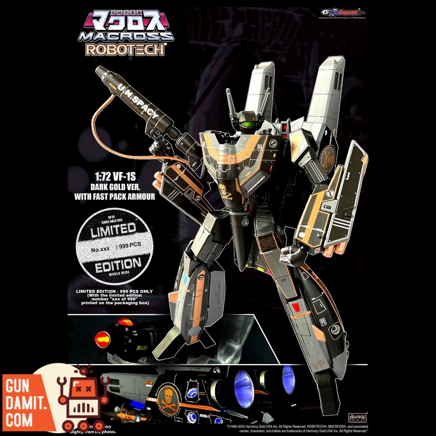 KitzConcept 1/72 Macross VF-1S Dark Gold w/ Fast Pack Armor