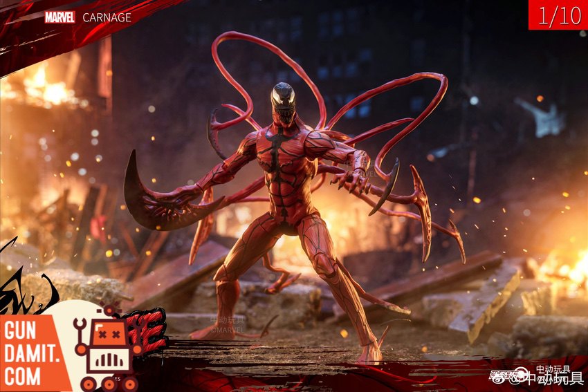 ZT Toys Marvel 1/10 Carnage Action Figure Licensed | GunDamit.com
