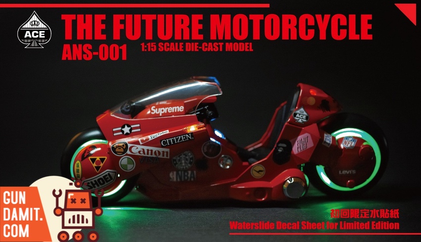 Ace Toyz 1/15 ANS-001B The Future Motorcycle & Future Rider Red Deluxe  Version - GunDamit Store