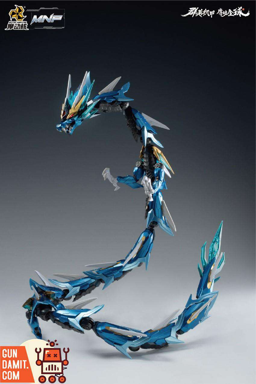 YSBRING Motor Nuclear Blue Dragon Model Kit - 23cm Tall With Alloy Frame