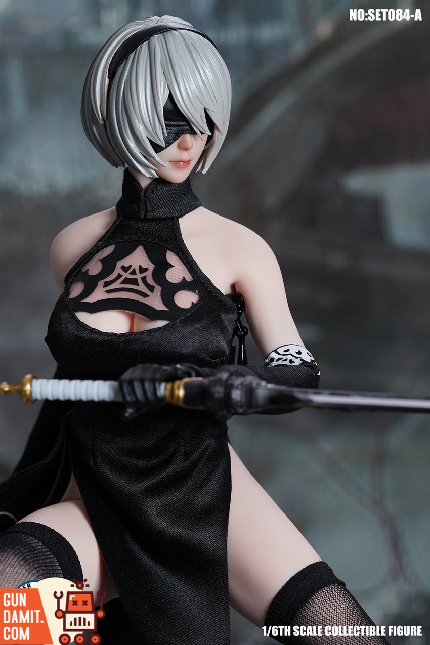 Super Duck 1/6 SET084A Nier Automata YoRHa No.2 Type B Head Sculpt &  Costume Set Cheongsam Version - GunDamit Store