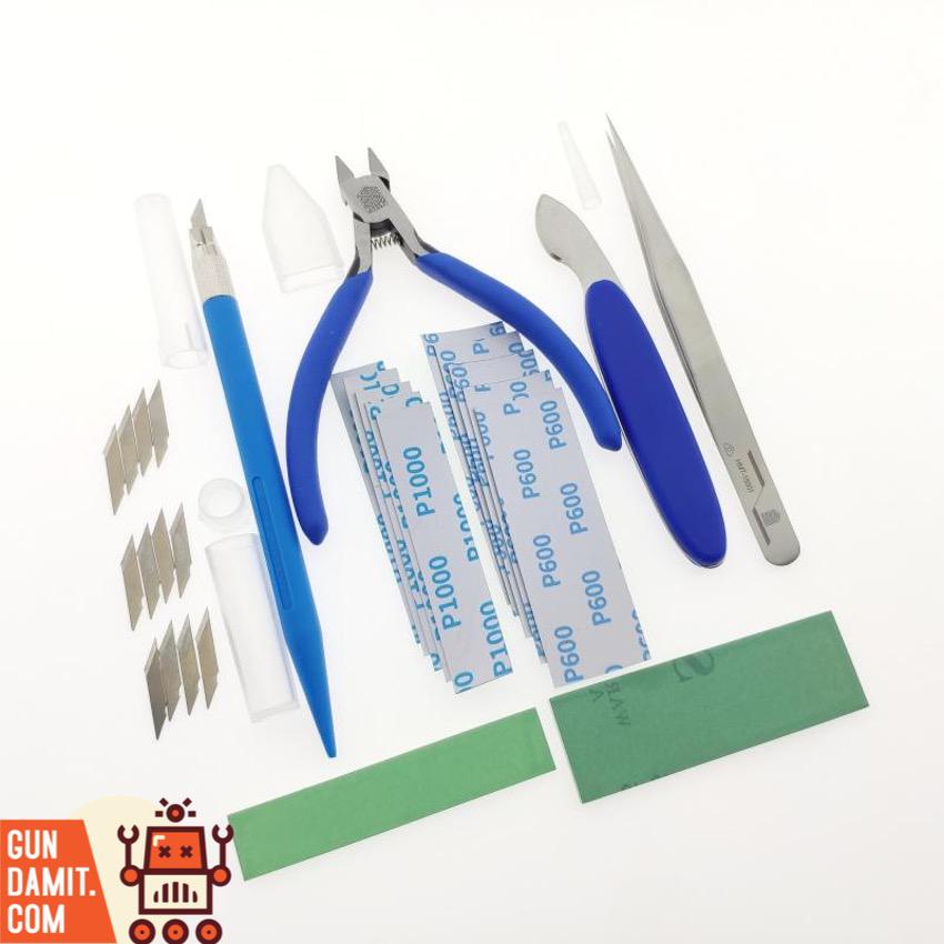 Hsiang HMT-Beginner's Suit Tools Base Set for Gundam & Mecha Girl & Military Model Blue Version
