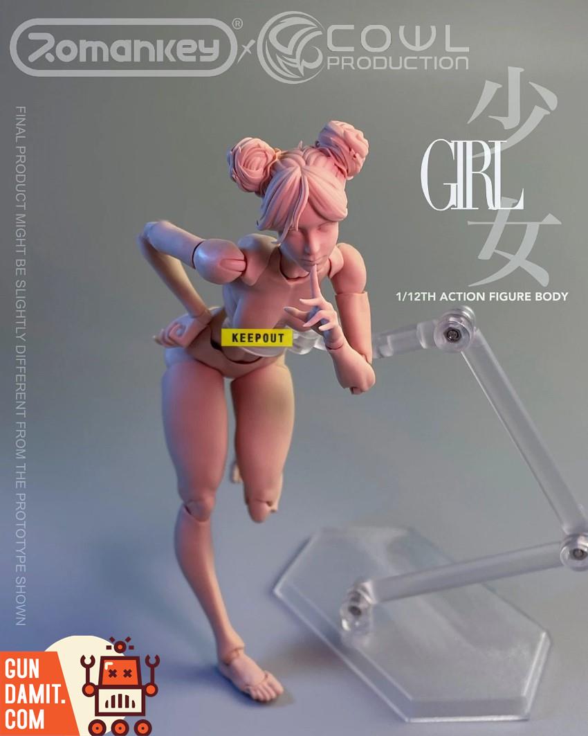 ROMANKEY COWL 1/12 girl body　YELLOW 素体 Romankey&Cowl 1/12 Action Figure Girl Body Yellow Color