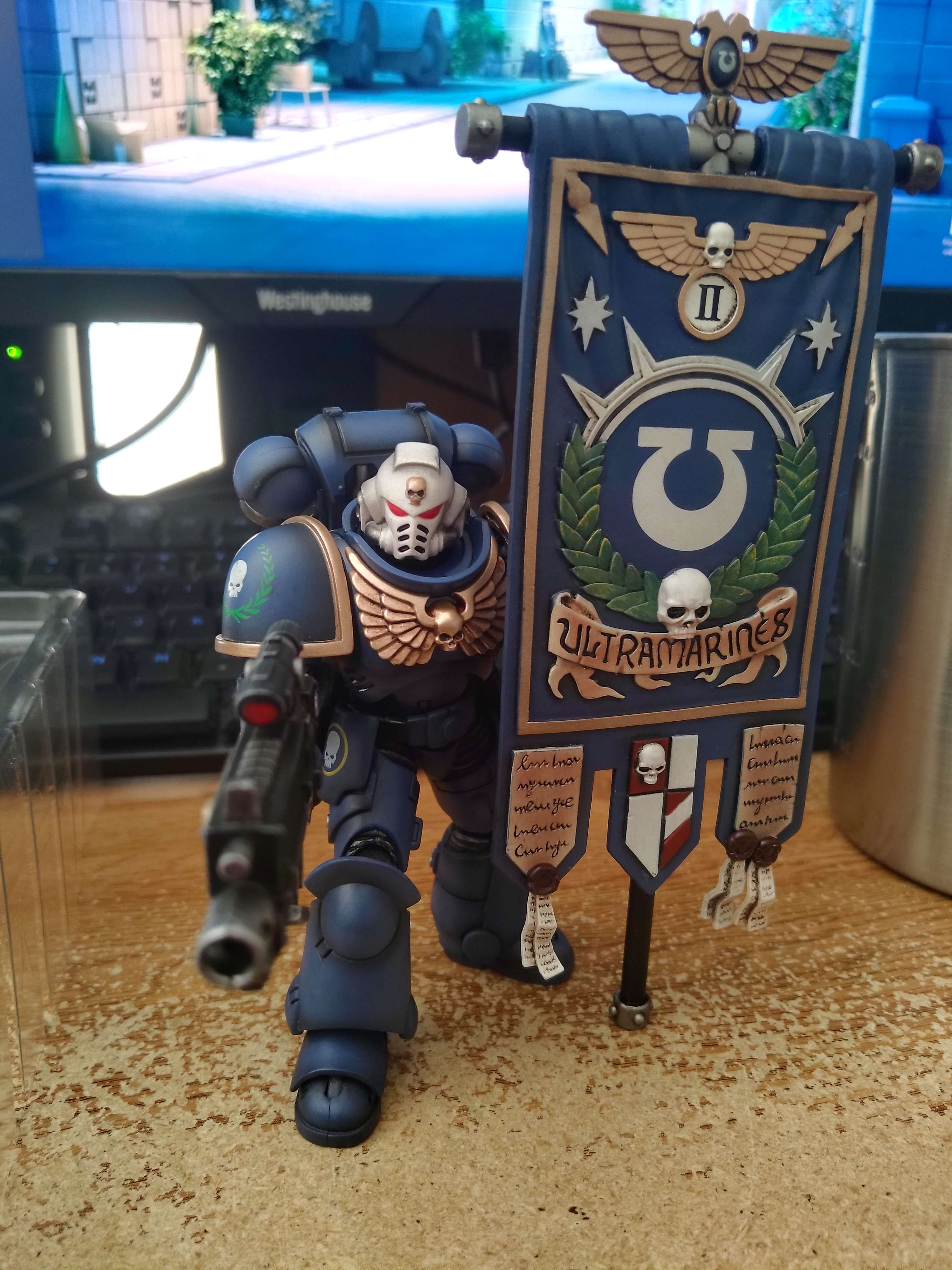 Warhammer 40k Action Figure 1/18 Ultramarines Heroes Of The Chapter Primaris Ancient Posca 20 Cm