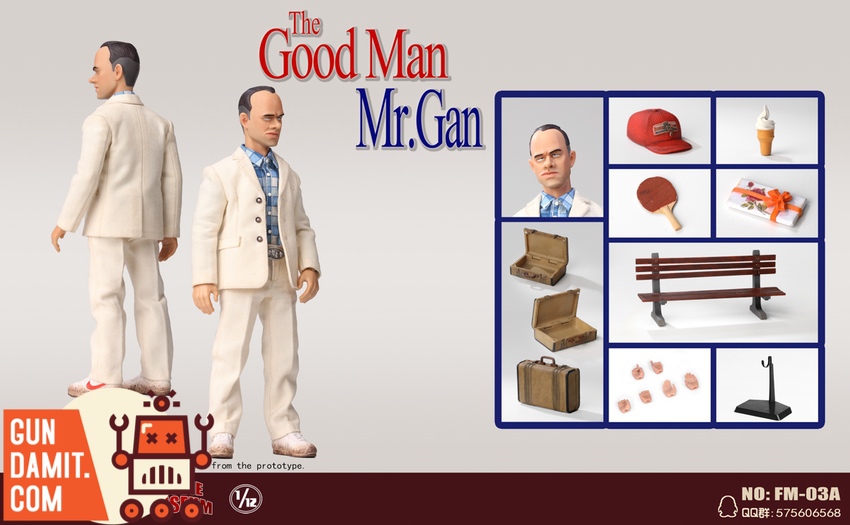 BOBTOYS The Good Man Mr.Gan 1/12 アクションフィ BOBTOYS Forrest Gump 1/12 The Good Man Mr.Gan FM-03A Action