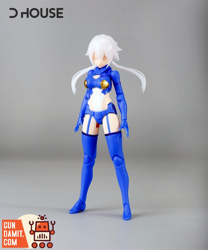 D House 1/12 Plain Figure Model Kit for Mecha Girl Blue Version