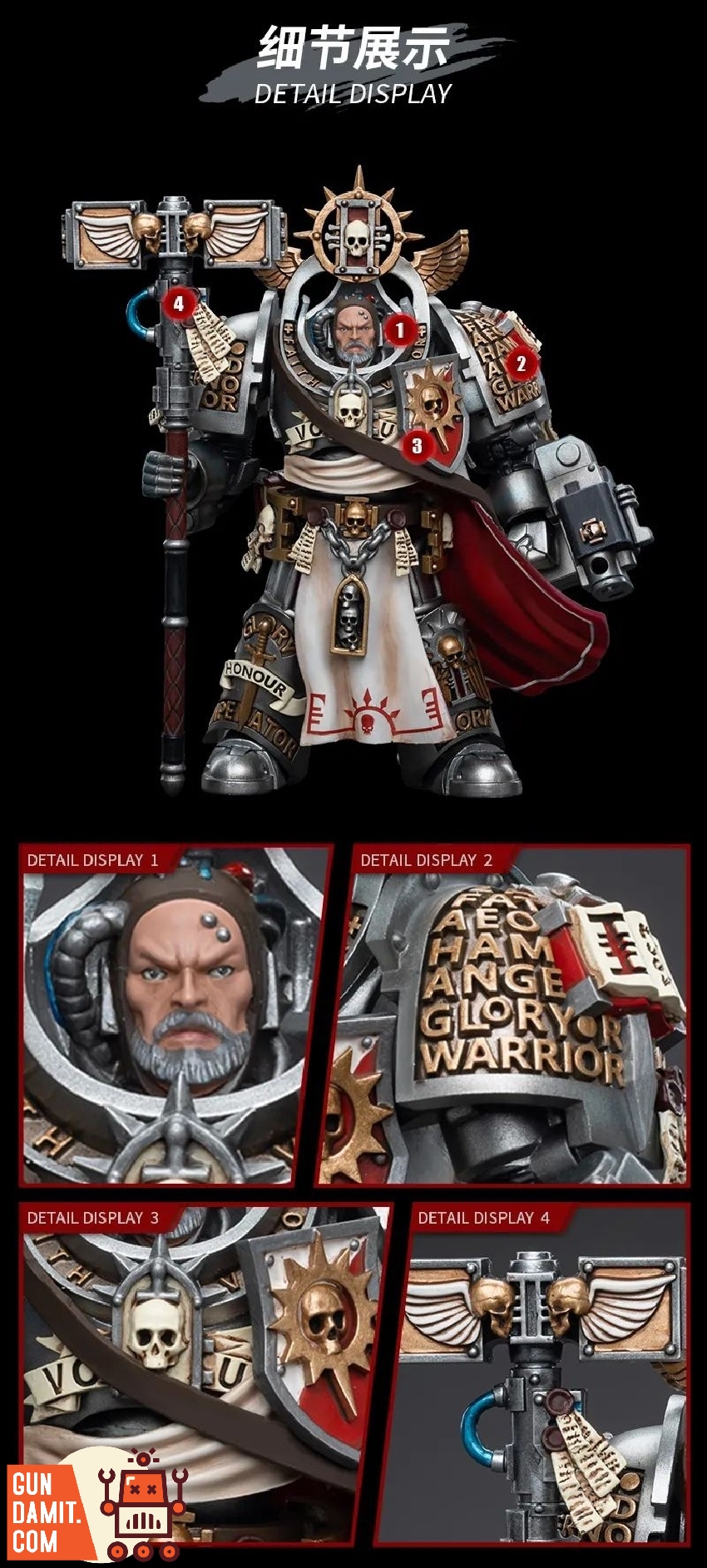JoyToy 1/18 Warhammer 40K Grey Knights Grand Master Voldus