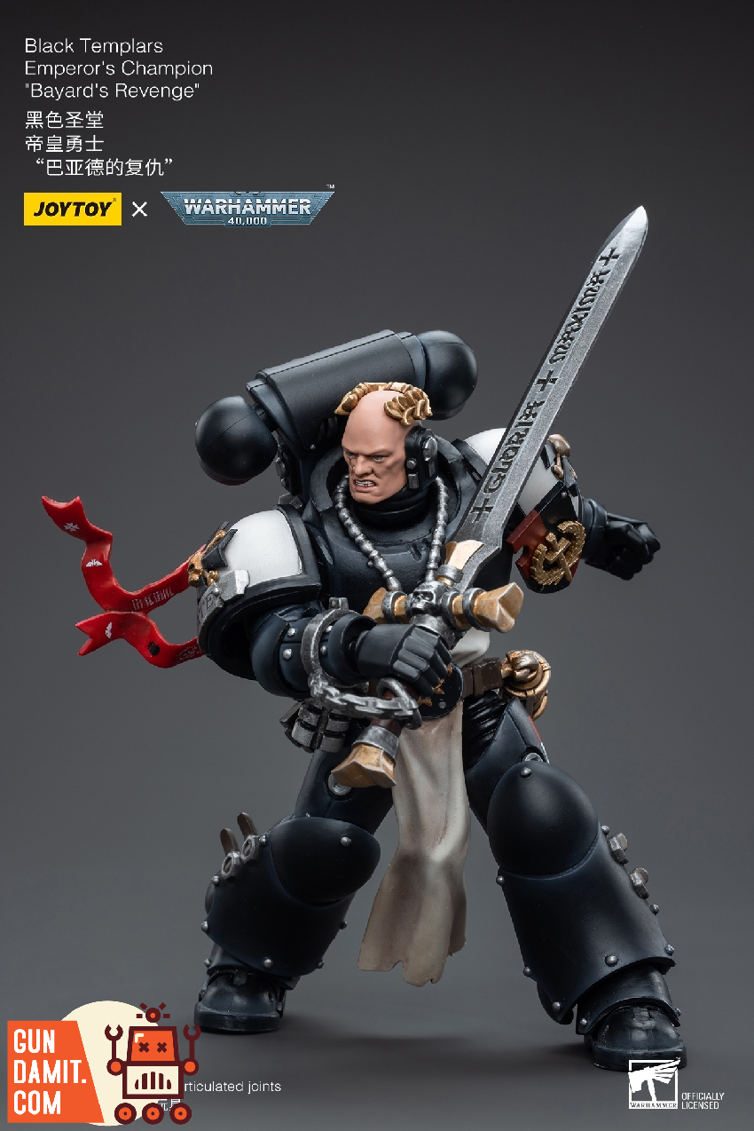 ウォーハンマー BLACK TEMPLARS: BAYARD'S REVENGE JOYTOY Warhammer 40k Black Templars Emperor's Chanpion Bayard