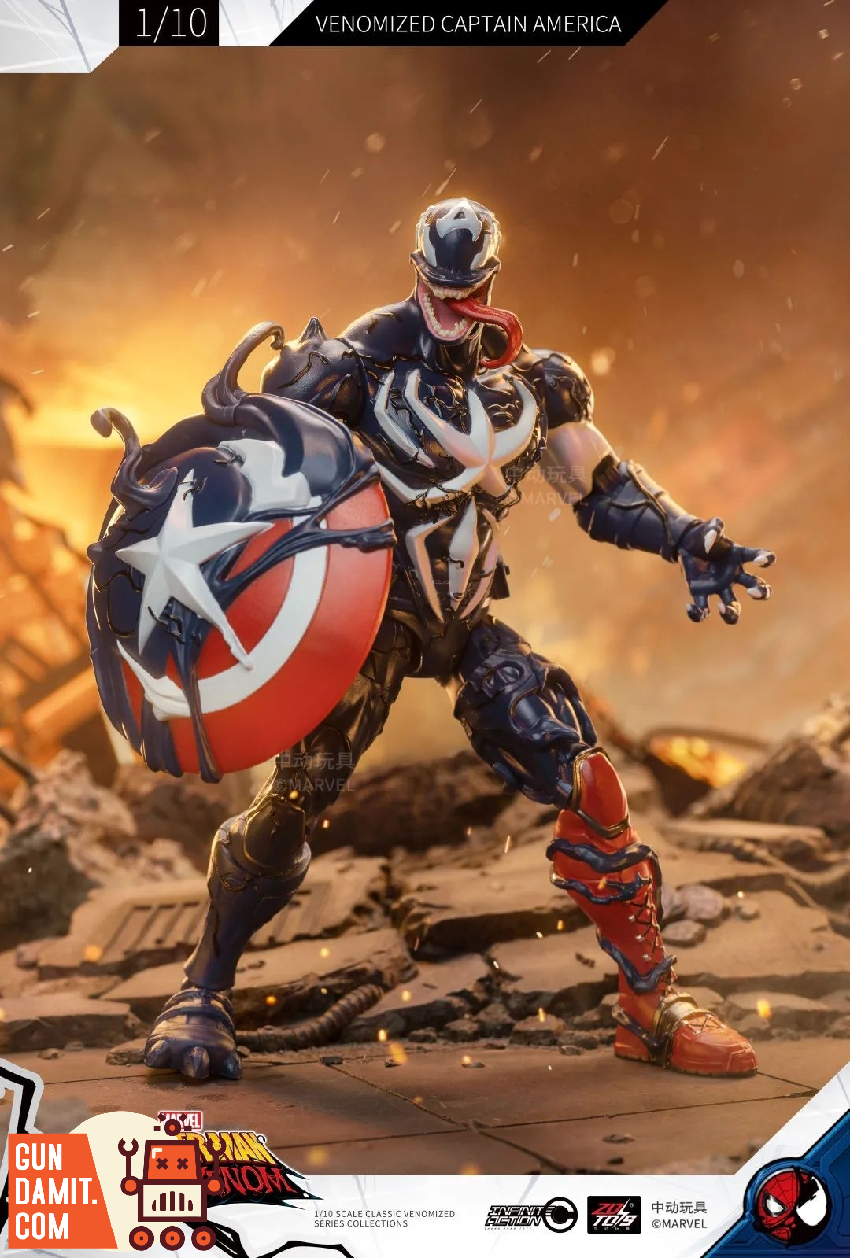 ZT Toys 1/10 Captain America Venomized Marvel Figure | GunDamit.com