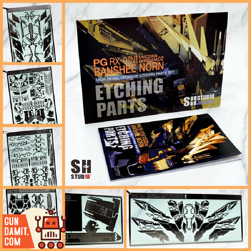 SH Studio Etching Upgrade Kit for 1/60 PG RX-0 Unicorn Gundam 02 Banshee Norn