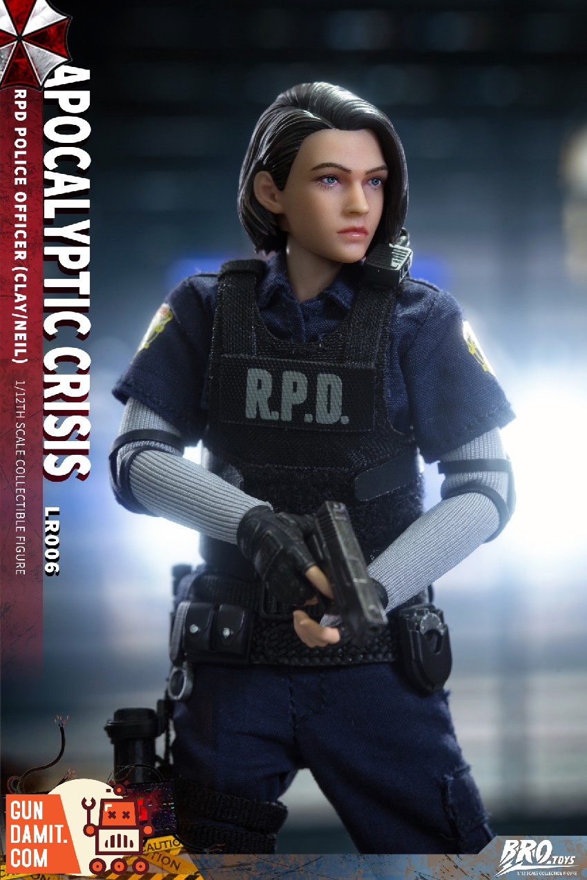 BROTOYS LR006 RPD Police 1/12ジル　クレア2体セット BROTOYS LR006 1/12 RPD Officer Jill & Claire Action Figure