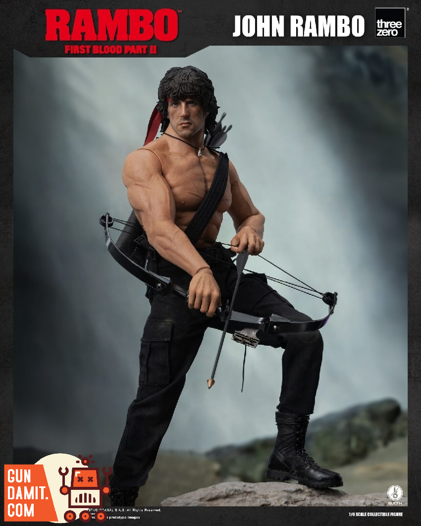 Threezero 1/6 John Rambo First Blood Part II Figure | GunDamit.com
